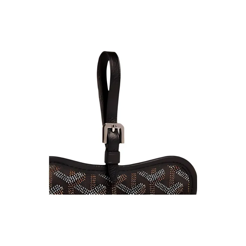 GOYARD Chien Gris Canvas With Leather Pet Bag Merch Unisex Black-3