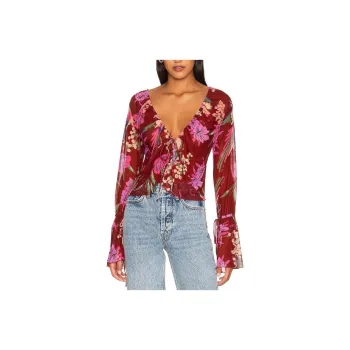 FREE PEOPLE Shirts Women's Red
