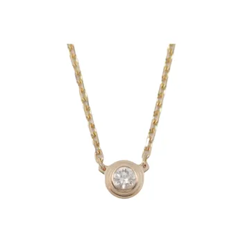 Cartier 2010s 18K Yellow Gold Xs D'Amour Diamond Necklace