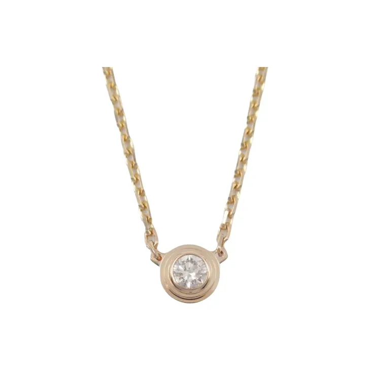 Cartier 2010s 18K Yellow Gold Xs D'Amour Diamond Necklace-0