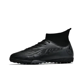 Binary TF Rubber Broken Studs Cushioning Abrasion Resistant Lightweight Soccer Shoes Unisex Black