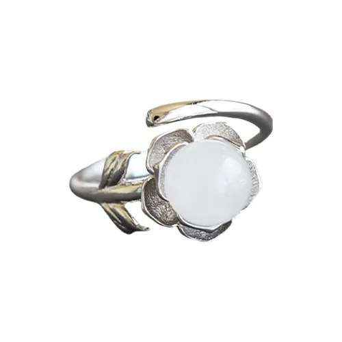 Jade Ink Love Hetian Jade Rings White Jade Women's