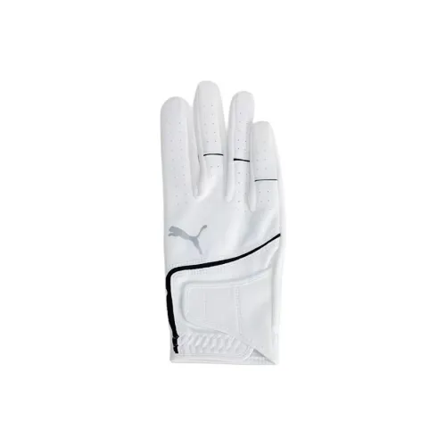 PUMA Leather Gloves Unisex White