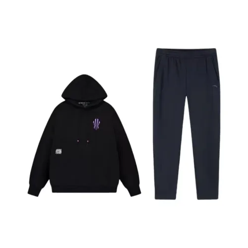Anta Irving Series Sweatshirt Set Men's Basic Black