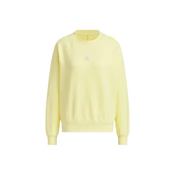 Adidas Logo Doubleknit Crew Sweatshirt Women's Yellow