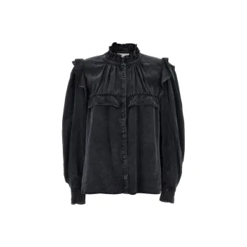 ISABEL MARANT ETOILE Idety Ruffled Denim Shirt