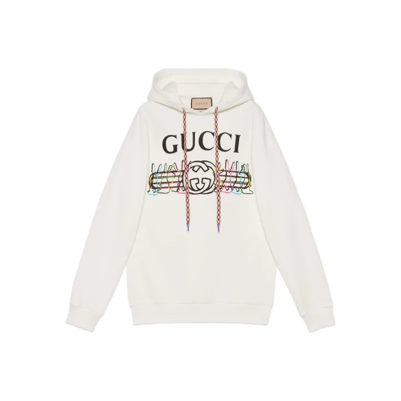 GUCCI Graffiti Logo print Hoodie-0