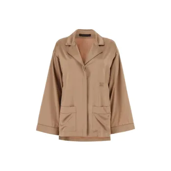 MaxMara Logo Embroidered Pyjama Shirt