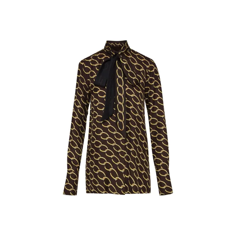 Oscar De La Renta Oscar Chain link Silk Twill Blouse-0