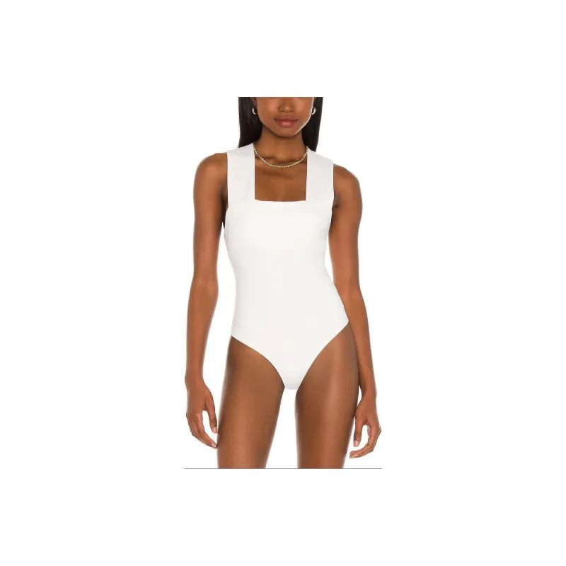 FREE PEOPLE So Sleek Bodysuit Bodysuits Women's White-0