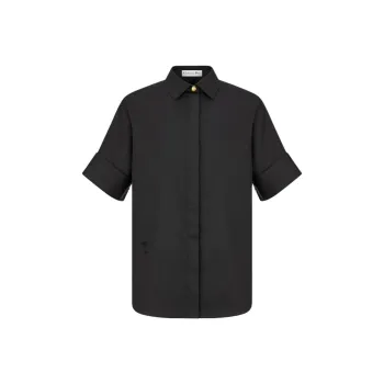 DIOR Short Sleeved Blouse Shirt Women's Black