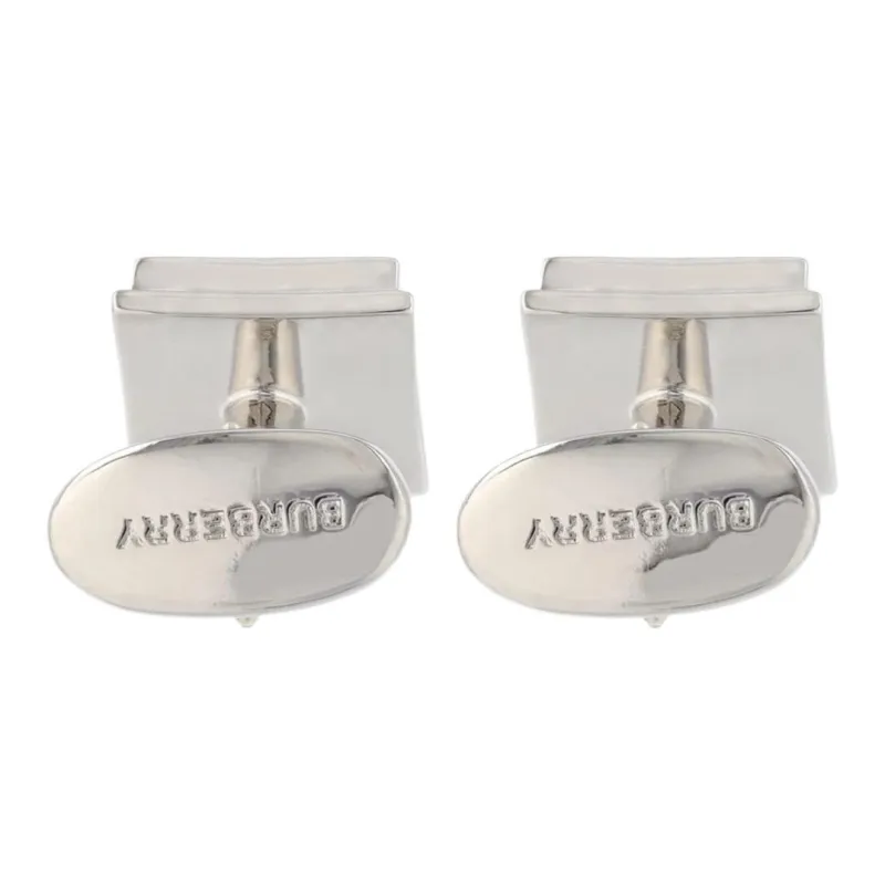 Burberry Brass, Enamel Cufflinks Men's Silver-2