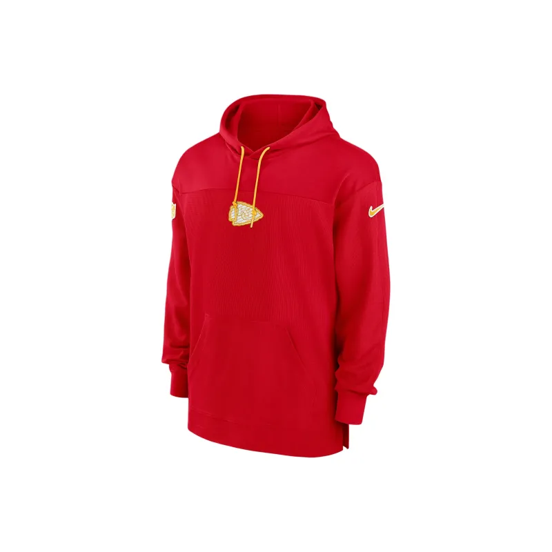 Nike Kansas City Chiefs Sideline Jersey Men's Nike Dri-FIT Nfl Pullover Hoodie-0