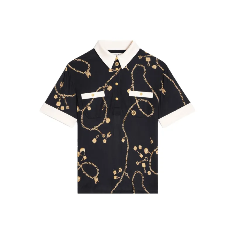 CELINE SS23 Polo Shirt Women's Black-0