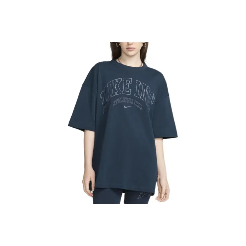 Nike Drop Shoulder Sleeve T-Shirt Women's Military Arsenal-0