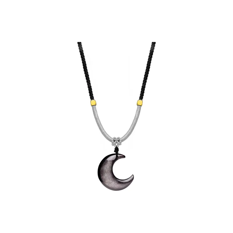 VOCK Obsidian Jade Necklaces Unisex-0