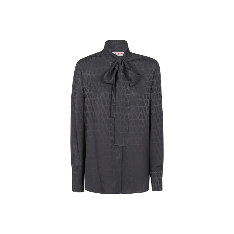 Valentino Toile Iconographe Jacquard Long Sleeved Blouse-0