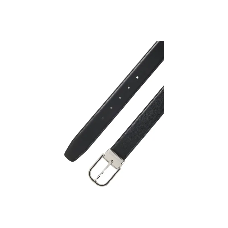 HUGO BOSS Leather, Split Cow Leather Belts Unisex Black 3.5CM-2