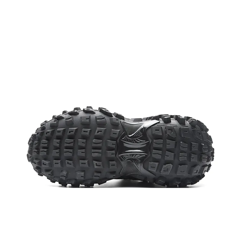 MVA Slip Resistant, Abrasion Resistant, Breathable, Impact Resistant, Lightweight Low Top Chunky Sneakers Unisex Black-5