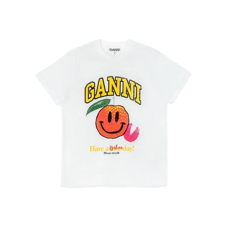 GANNI T-Shirts Women's White-0