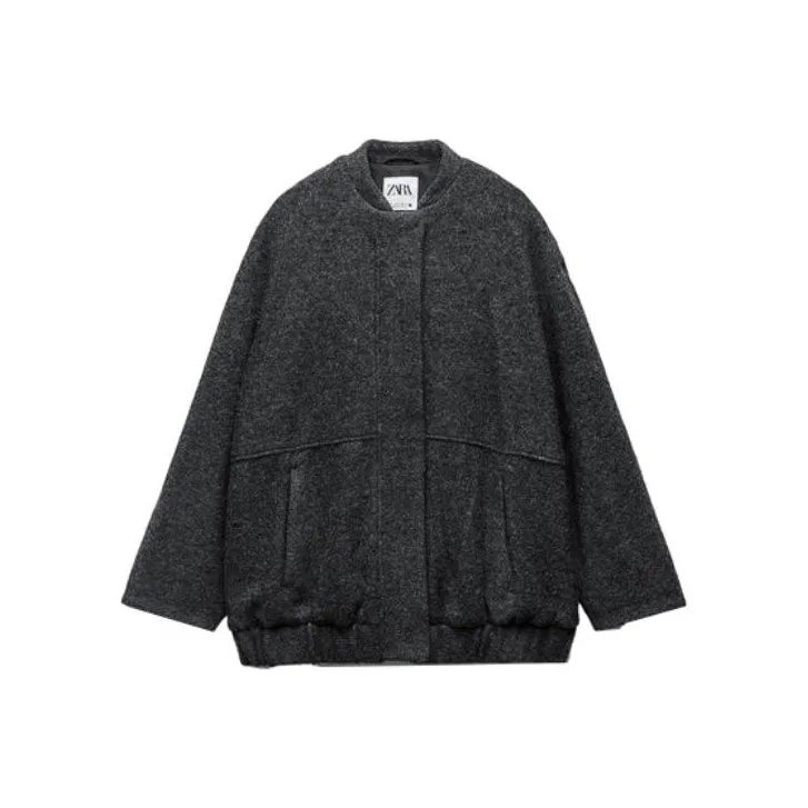 ZARA Jacket Women's Zebra Print Gray-0