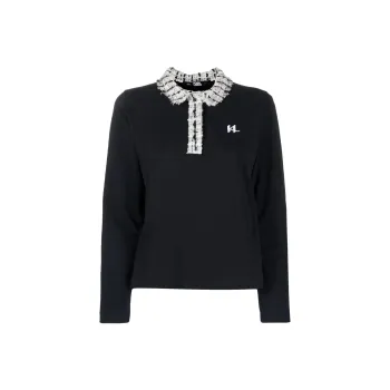 KARL LAGERFELD SS23 Polo Shirt Women's Black