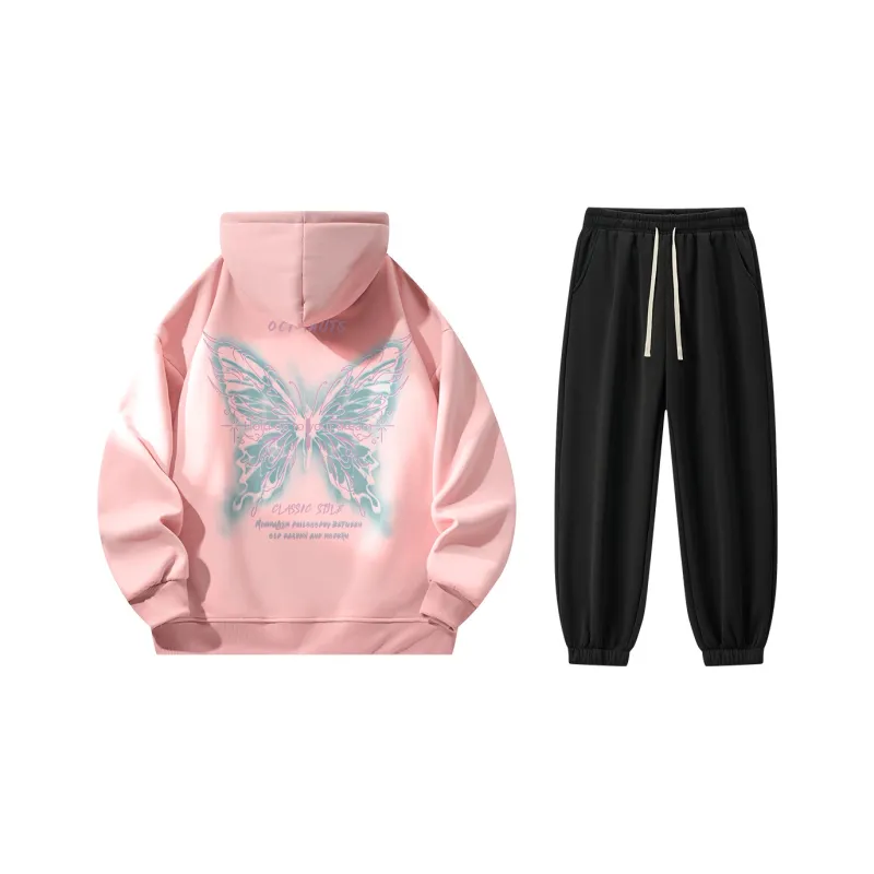 Small Columns Under The Sea Sweatshirt Set Unisex-4