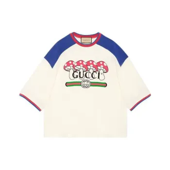 GUCCI Drop Shoulder Sleeve T Shirt Women's Multicolor