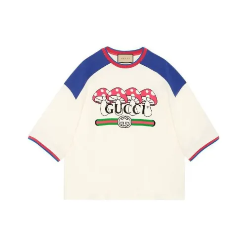 GUCCI Drop Shoulder Sleeve T Shirt Women's Multicolor