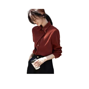 Mo Han Yi Mei Shirt Women's Maroon