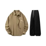 Clothing Sets (Khaki Top+Black Pants)