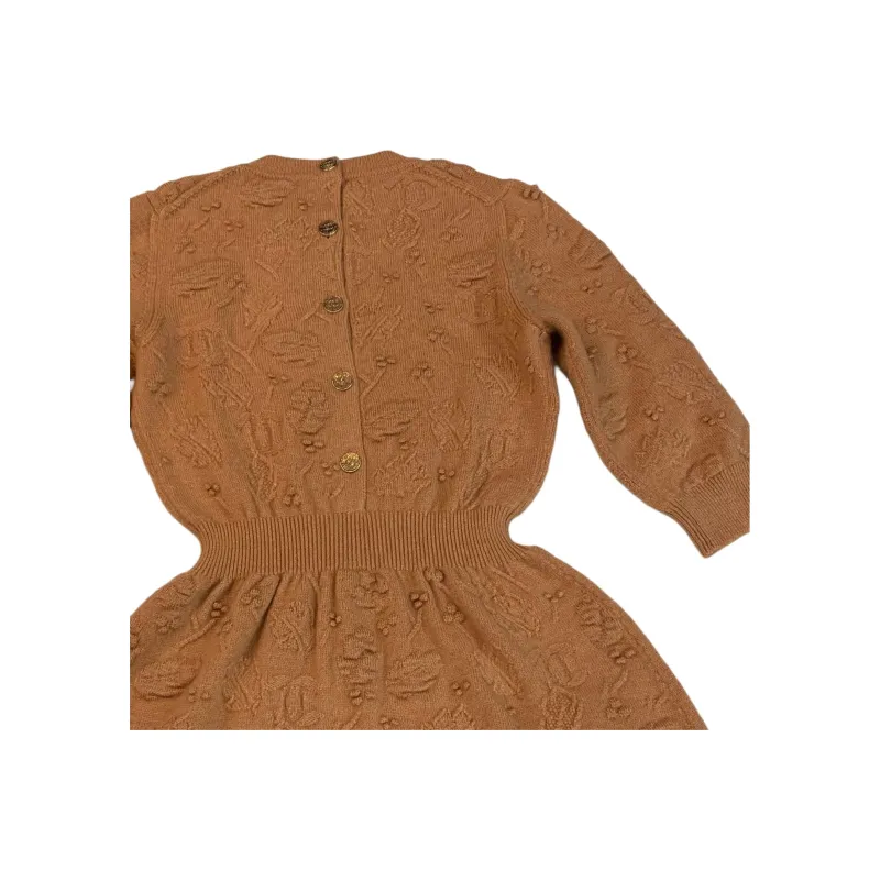 CHANEL 21A Short Sleeved Dress Women's Orange-2