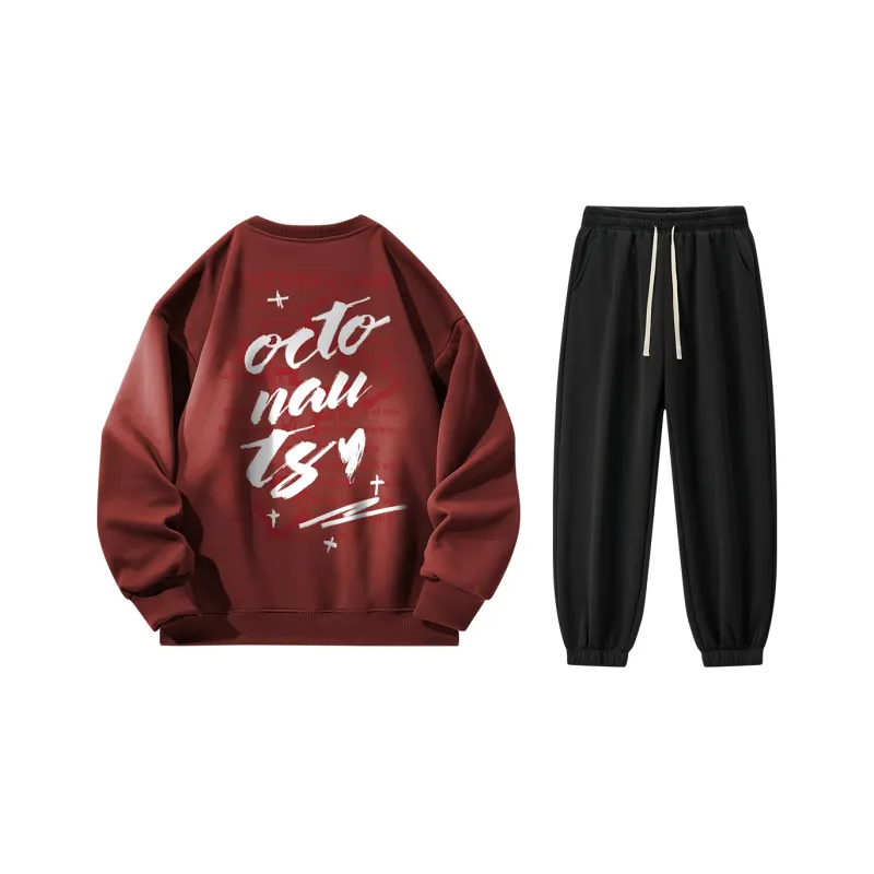 Small Columns Under The Sea Sweatshirt Set Unisex-24