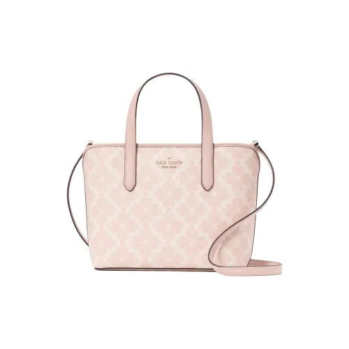 Kate Spade Flower PVC Tote Bag, Shopping Bag, Shoulder Bag, Crossbody Bag, Handbag Small Size Women's Pink