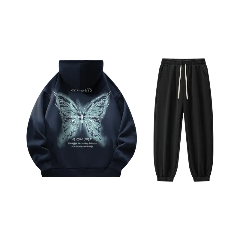 Small Columns Under The Sea Sweatshirt Set Unisex-2