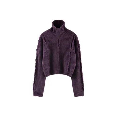 MAIGRE SIMHAT Cashmere Sweater Women's Floral Purple