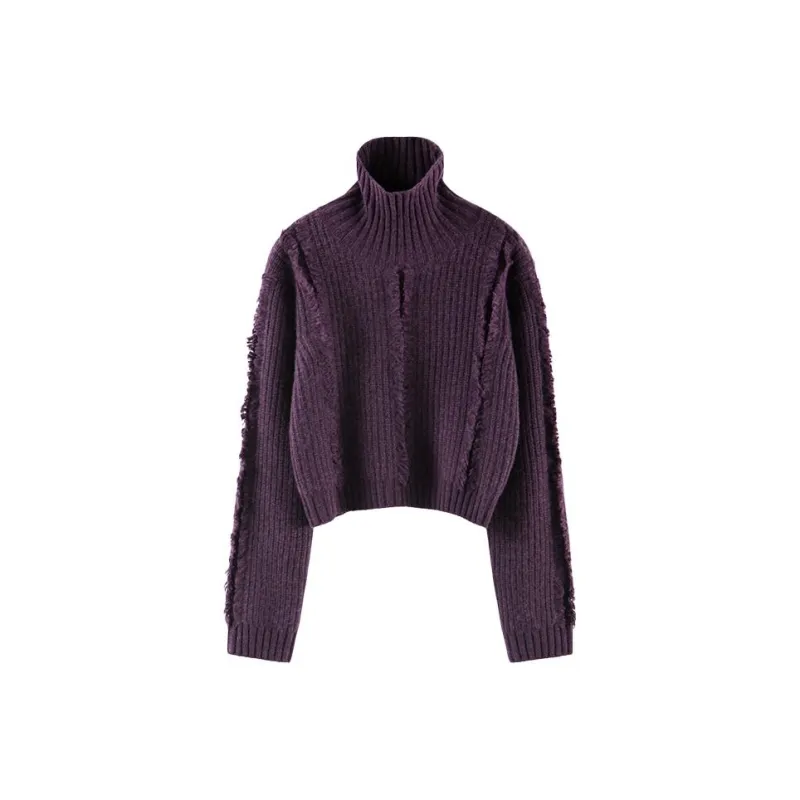 MAIGRE SIMHAT Cashmere Sweater Women's Floral Purple-0