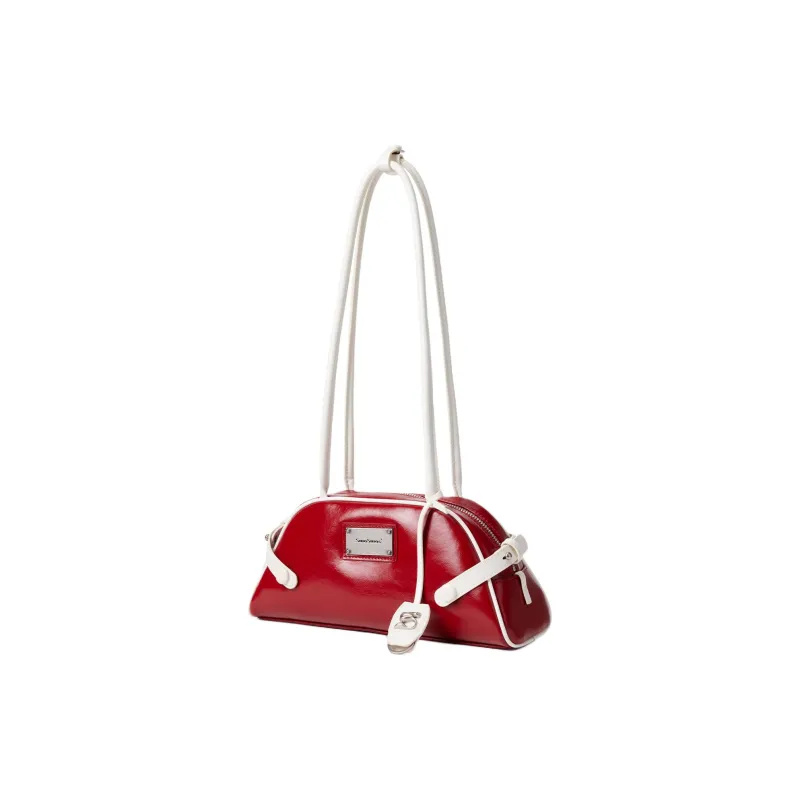 MCMIKO Cow Leather Bowling Bag, Shoulder Bag Regular Women's Multicolor-7