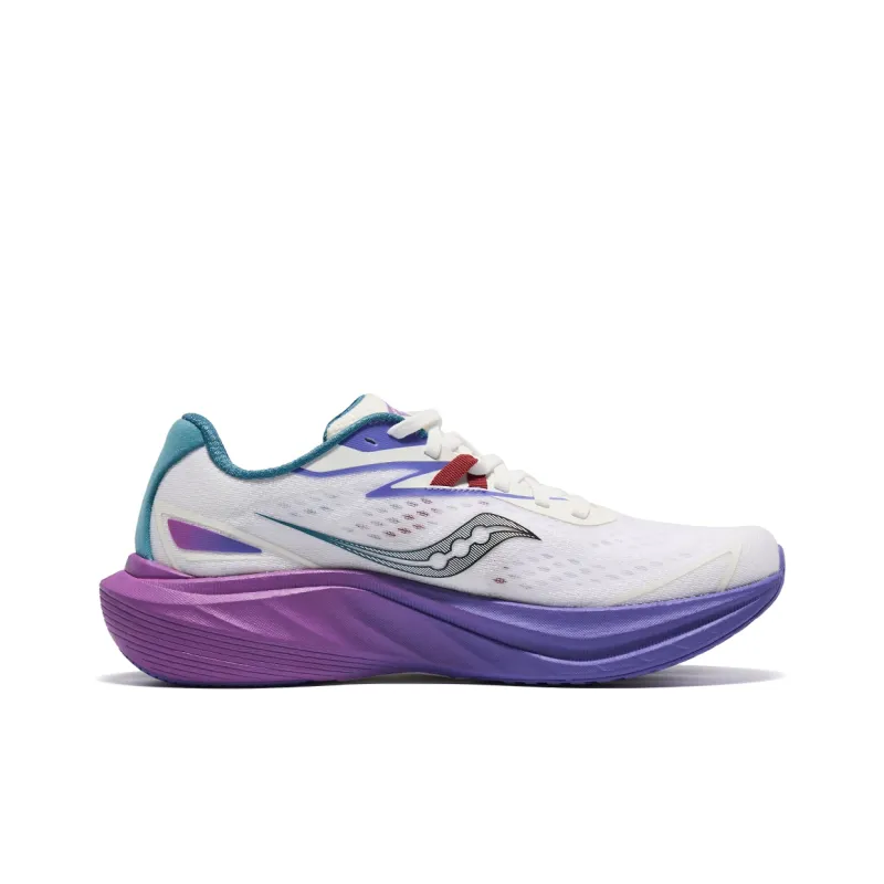 Saucony Slay 2 Anti Slip Wear Resistant Low Top Running Shoes Unisex White Purple-1
