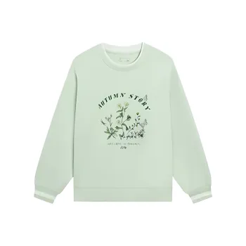 LINING Sports Life Collection Sweatshirts Women's Pale Greenish White Jade