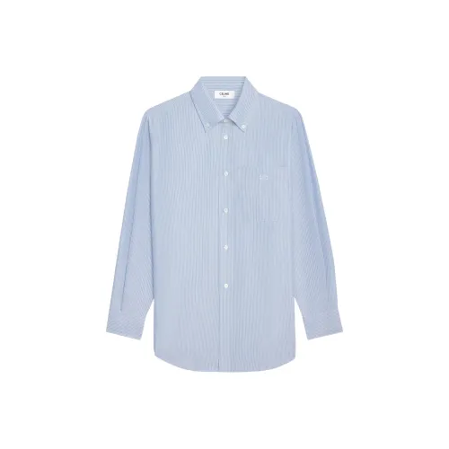 celine and Tomboy Logo Embroidered Striped Shirt