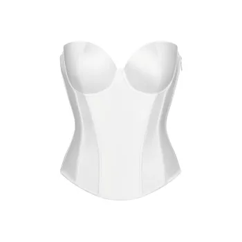 SKIMS ROMANCE SATIN CORSET Strapless Top Women's SNOW/Snow