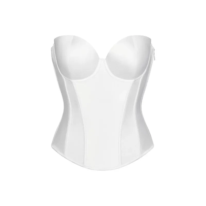 SKIMS ROMANCE SATIN CORSET Strapless Top Women's SNOW/Snow-0