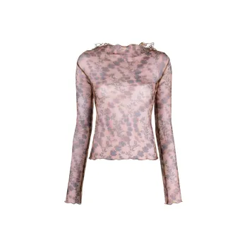 KNWLS Halcyon Floral-print Sheer Top