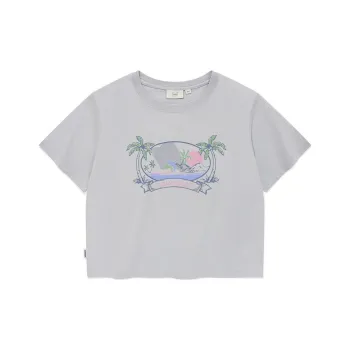 COVERNAT SS24 Drop Shoulder Sleeve T Shirt Women's Light Blue