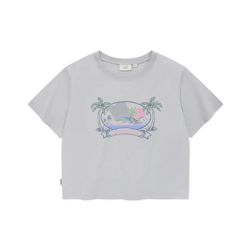 COVERNAT SS24 Drop Shoulder Sleeve T Shirt Women's Light Blue-0