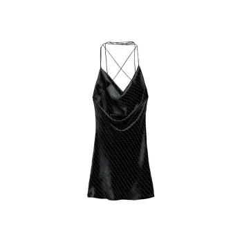 ZARA Slip Dresses Women's Black
