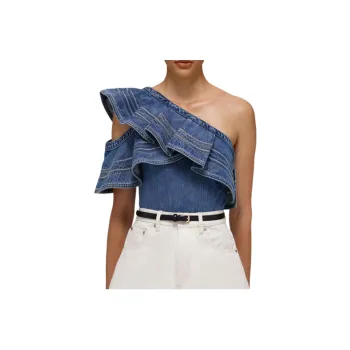 Self portrait SS22 Shirt Women's Denim Blue