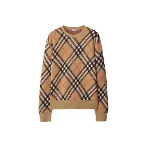 Burberry Check Wool Blend Sweater 'Sand'
