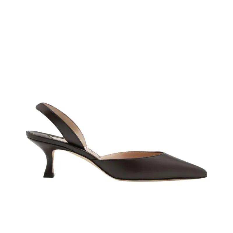 MANOLO BLAHNIK Carolyne Slim Heel High Heels 5cm Women's Brown-1